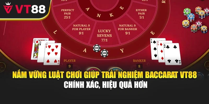 Nắm vững luật chơi giúp trải nghiệm Baccarat VT88 chính xác, hiệu quả hơn